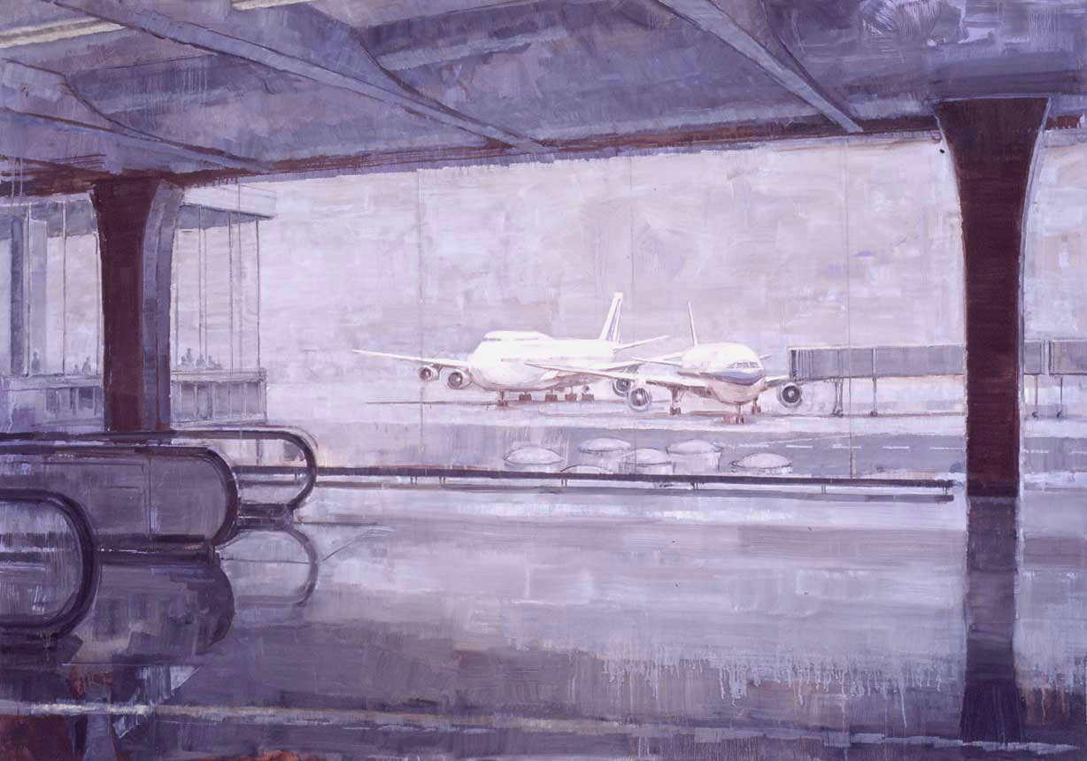 Satellite. Huile sur toile, 127 x 181cm, 2002