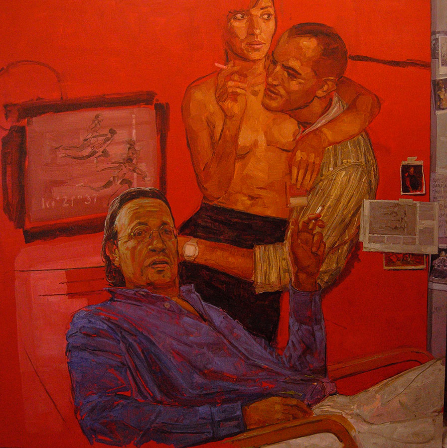 Le collectionneur. Huile sur toile, 160 x 160 cm, 2006