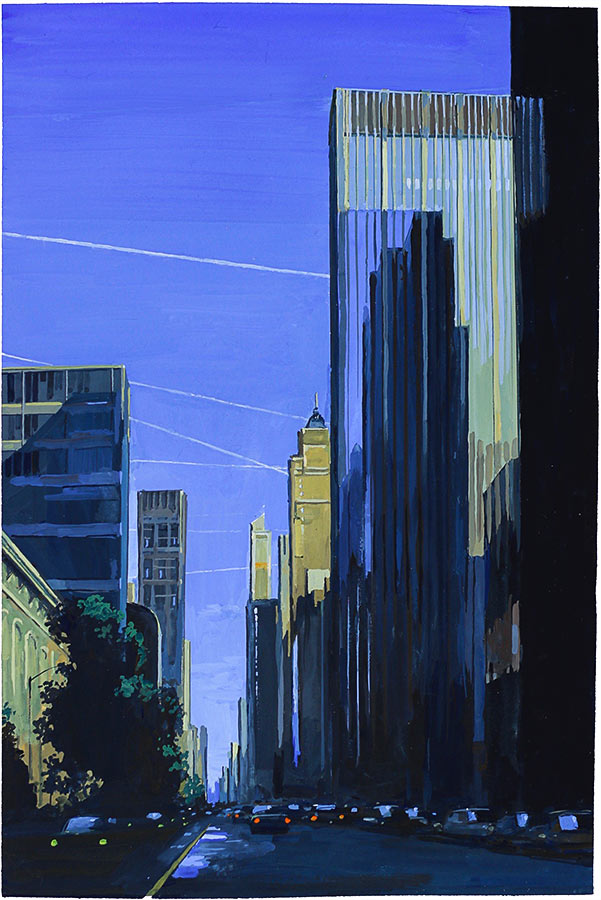 Manhattan 2. Gouache 50 x 32 cm, 2016
