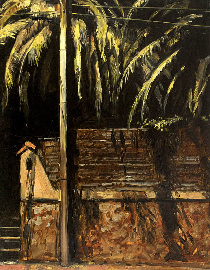 Palmier. Huile sur toile, 35 x 27 cm, 2011