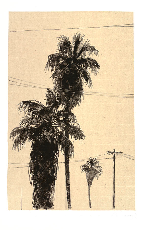 Palmiers 2. Monotype, 34,5 x 22 cm, 2013