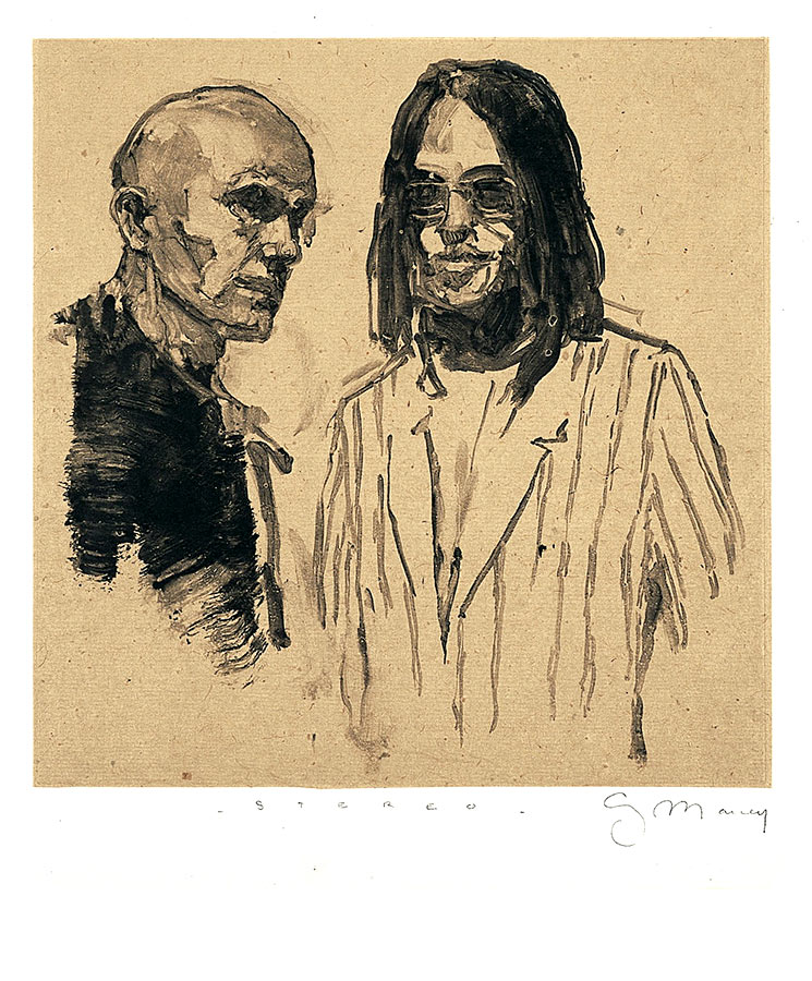 Stéréo. Monotype, 22 x 22 cm, 1998