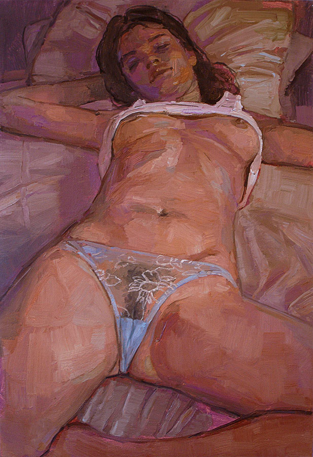 L'endormie 2. Huile sur toile, 50 x 35 cm, 2010