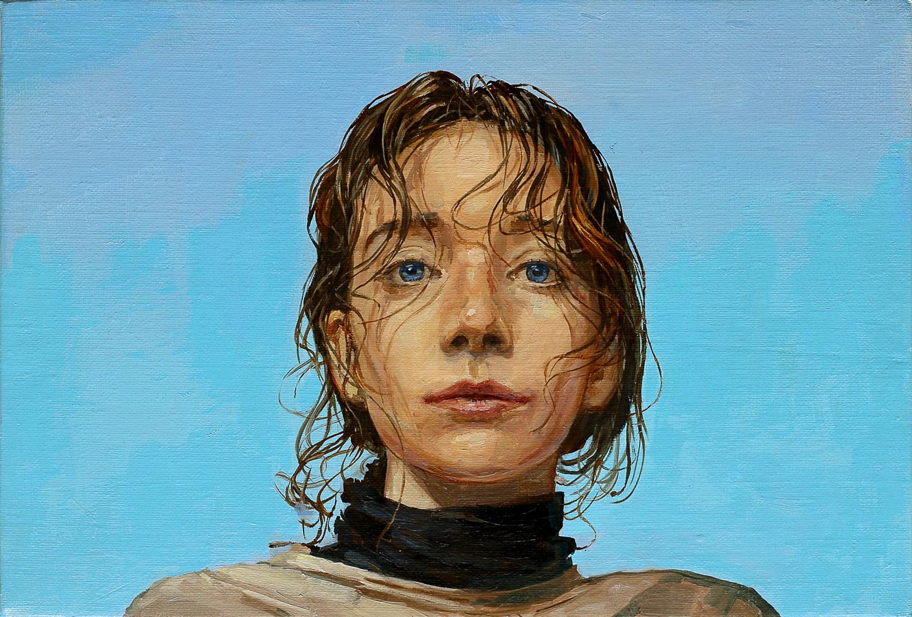 Lila bleu. Huile sur toile, 24 x 35 cm, 2020