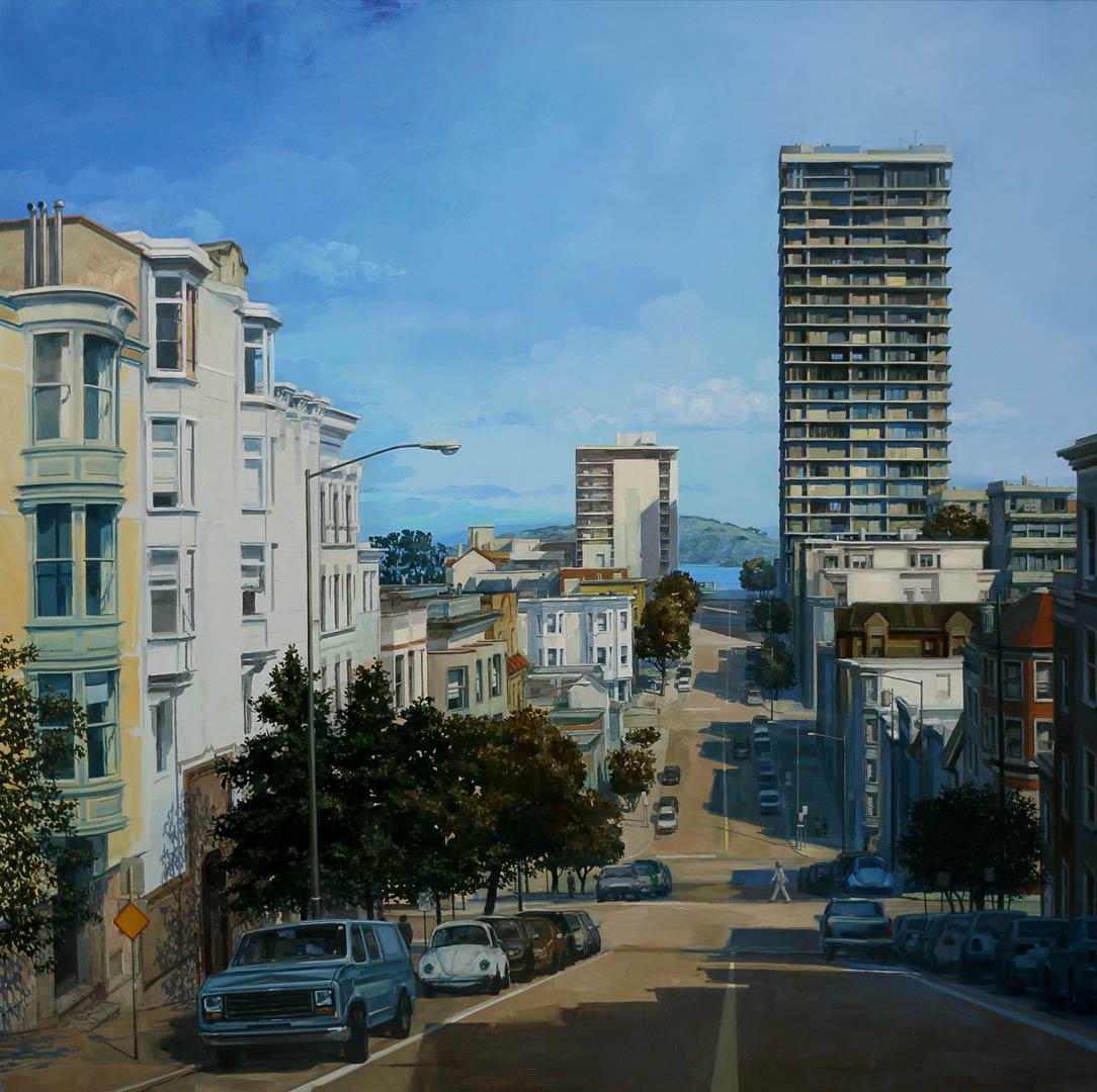 San Fransisco. Huile sur toile, 130 x 130 cm, 2023
