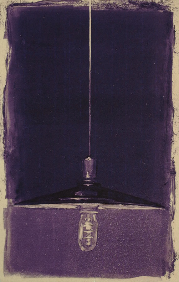Lampe 1. Monotype, 34 x 22 cm, 2010