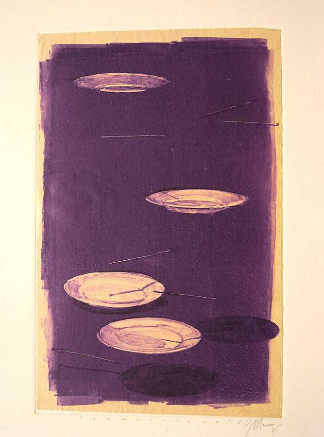 Soucoupes volantes. Monotype, 34,5 x 22 cm, 2010