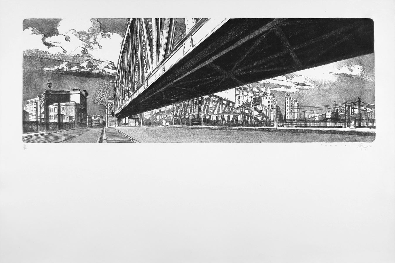 Aérien. Lithographie 20 ex. 50 x 110 cm, 2004