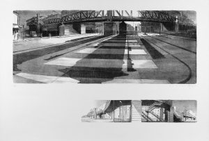 Barbès. Lithographie 70 ex. 75 x 110 cm, 2004