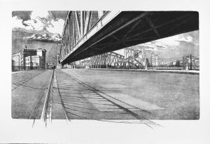 La Chapelle. Lithographie 50 ex. 70 x 110 cm, 2004