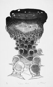 Dernier round. Lithographie 20 ex. 55 x 35 cm, 2004