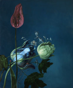 Les coccinelles. Huile sur toile, 73 x 60 cm, 2020.